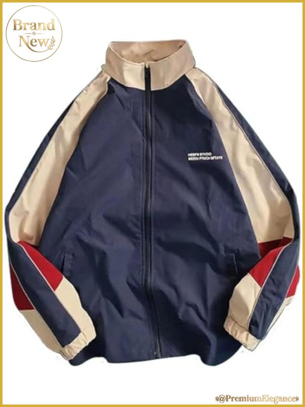 Vintage Patchwork Windbreaker Bomber Jacket Lightweight Streetwear